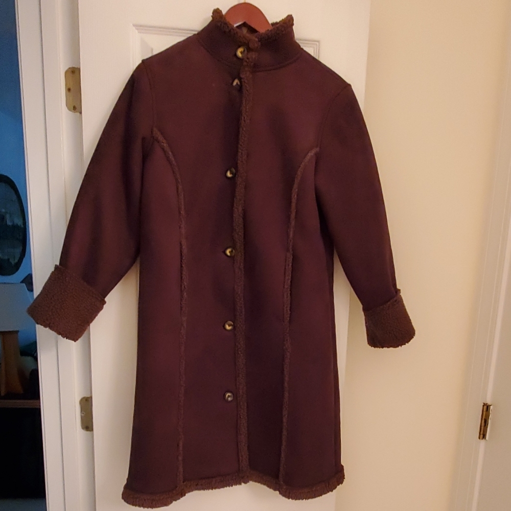 L.L. Bean brown Faux fur winter coat